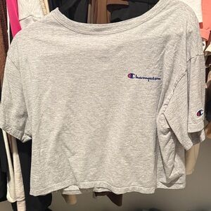 Champion Women's Heather Gray Crop Top